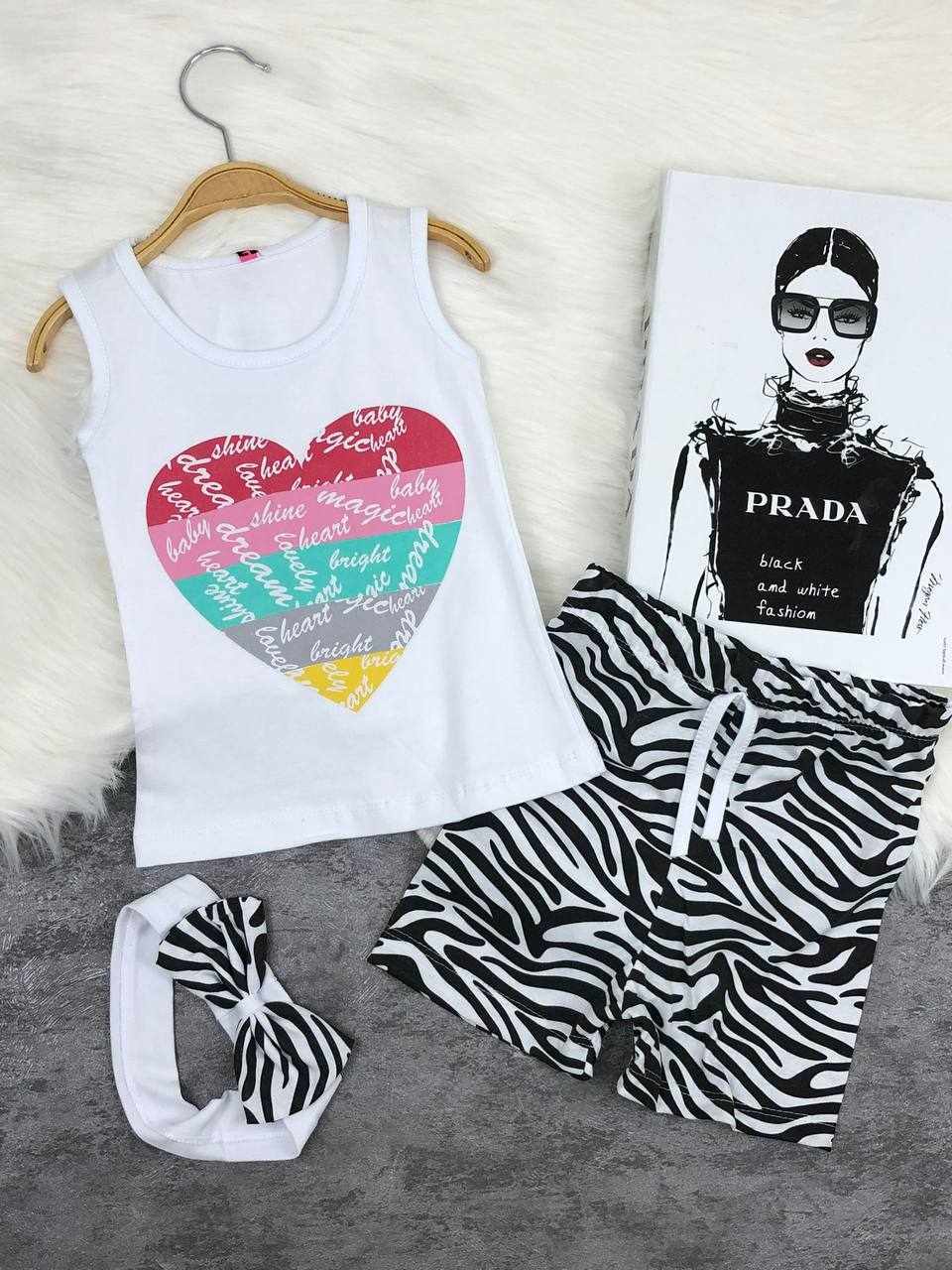 Ensemble 3 pcs summer heart
