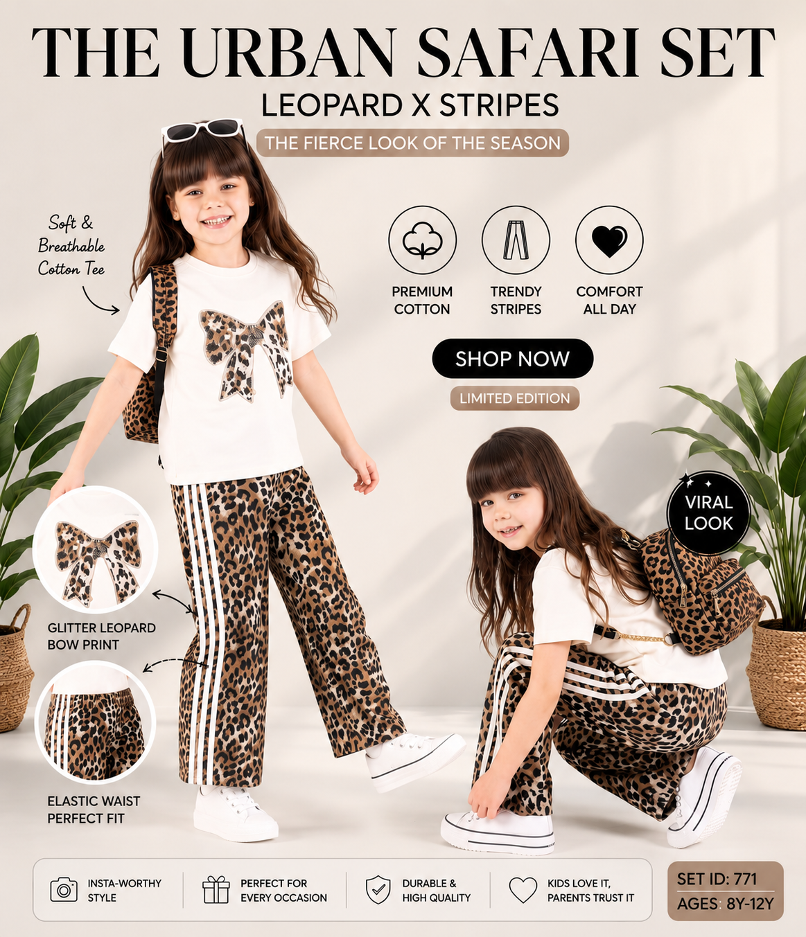 Ensemble Léopard papillon