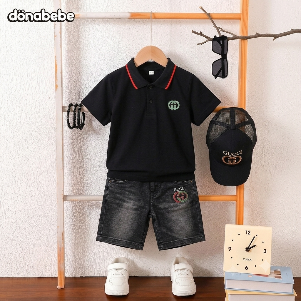 Ensemble GUCCI 3pcs casquette NOIR