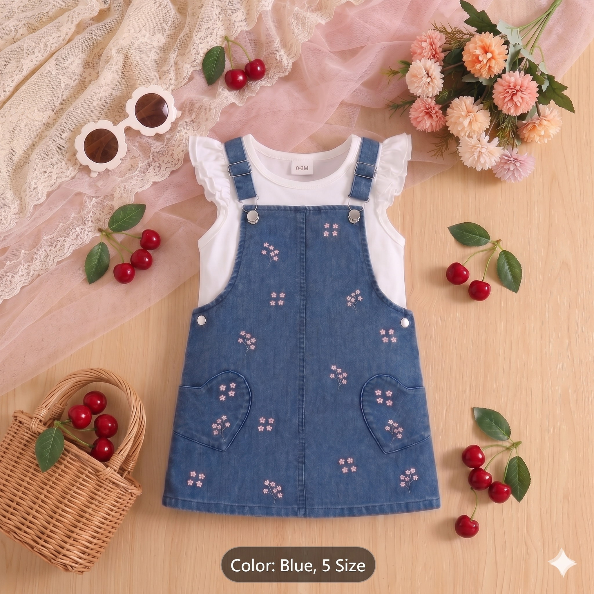 Salopette Djean denim 2pcs