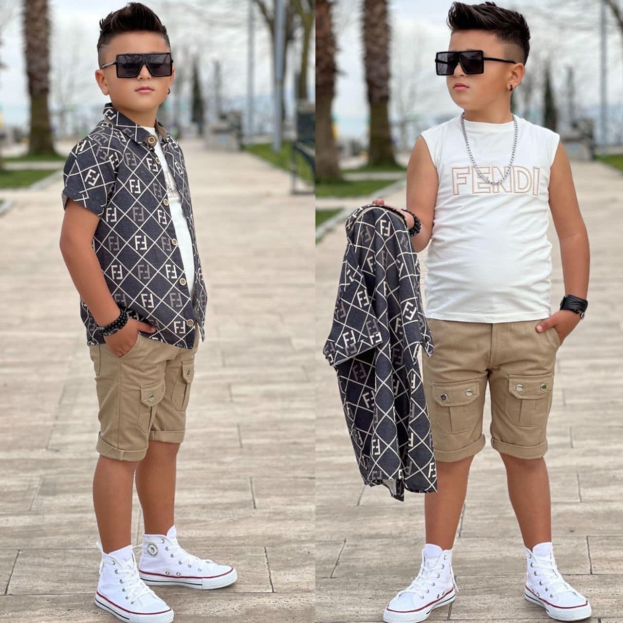 Ensemble fendi 3pcs gris
