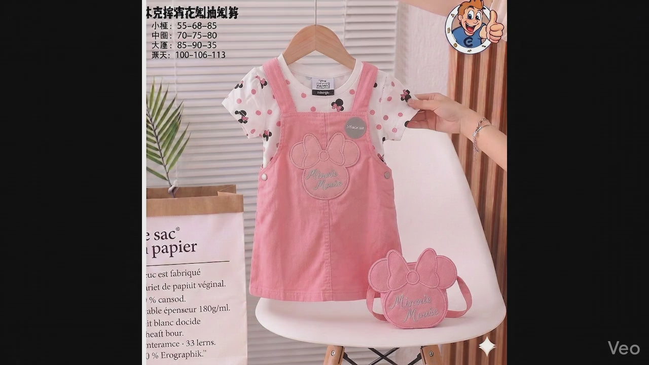 Salopette Minnie mouse 3 pcs